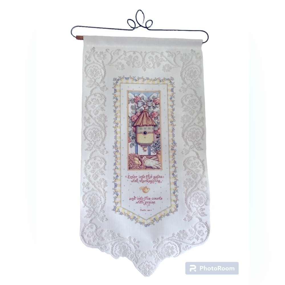 Wall hanging vintage wire hanger